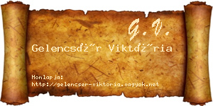 Gelencsér Viktória névjegykártya